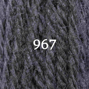 Iron Grey Set of Appletons Wool Skeins Range No. 960 961 968 Crewel 2ply or Tapestry 4ply yarn 967