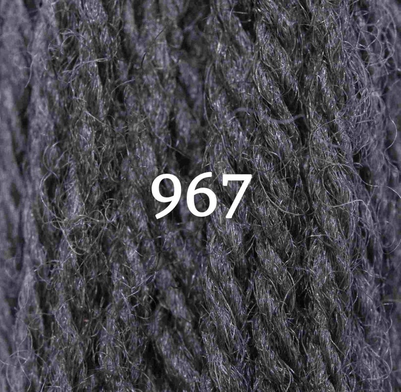 Iron Grey Set of Appletons Wool Skeins Range No. 960 961 968 Crewel 2ply or Tapestry 4ply yarn 967