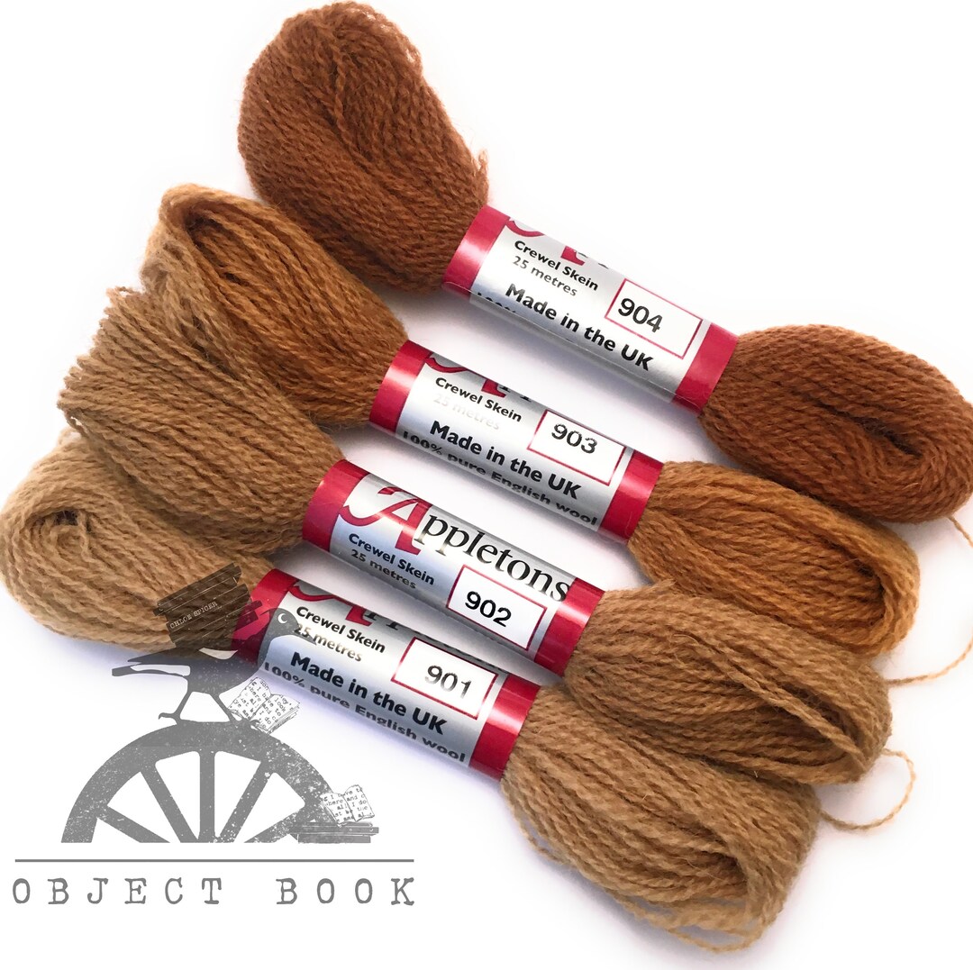 Golden Brown Set of Appletons Wool Skeins Range No. 900 (901 - 904/905 ...