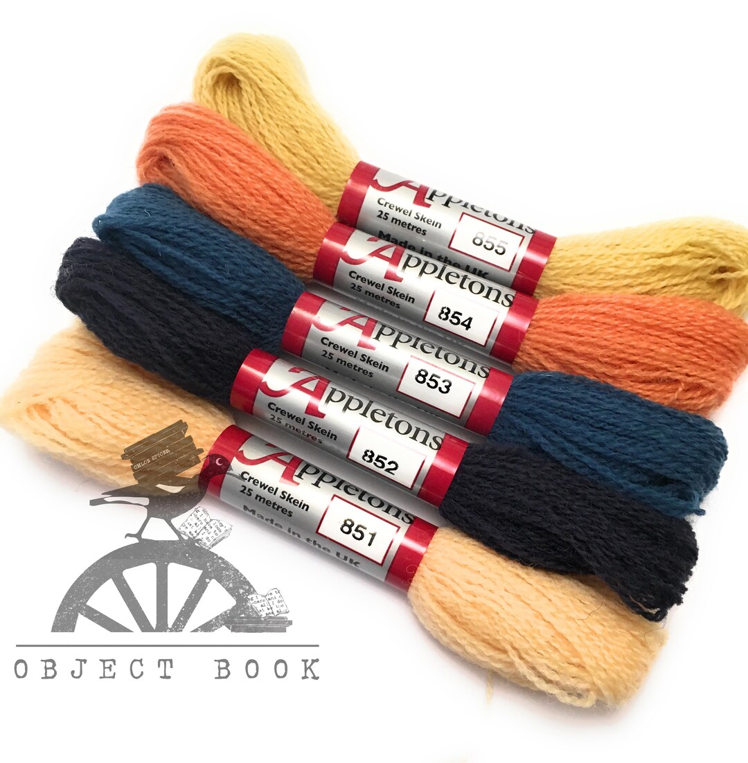 Appleton Shade Color Chart Odd Shades Set of Appletons Wool Skeins Range No. 850 (851 - 855 ...