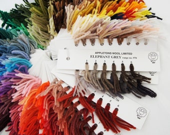 Appletons Shade Card Sample Set  for Crewel and Tapestry wool colour matching - 430 samples!