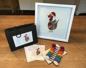 Appletons Michaelmas Goose Christmas Crewel Embroidery Kit by Jay Hooper (32x32cm)