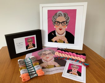 Agatha Christie Tapestry Needlepoint Kit Appletons 100% Wool Yarn Designed by Emily Peacock