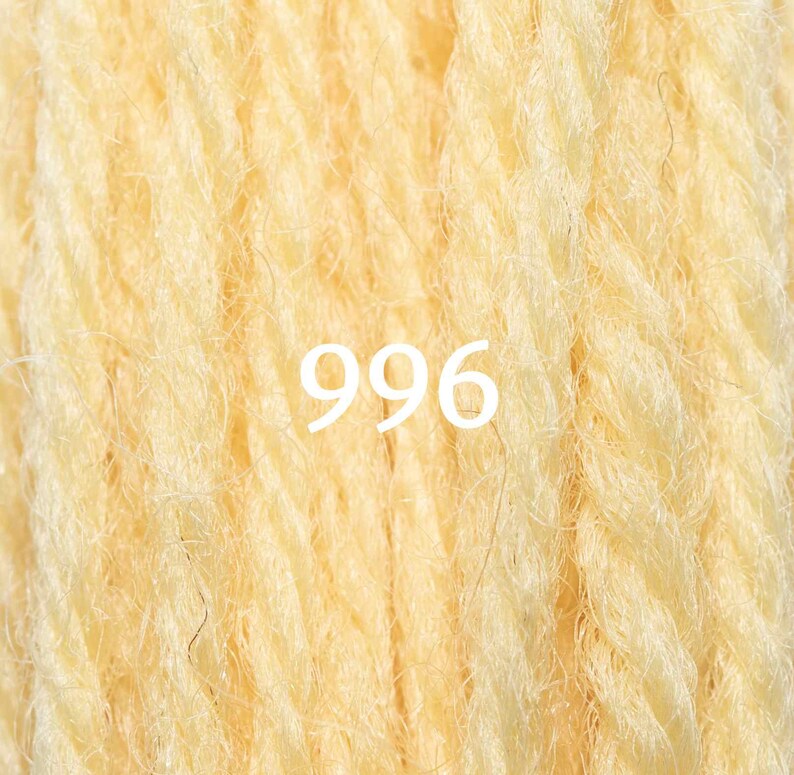 Range No. 990 Set of Appletons Wool Skeins (991b - 998) Black White and ...