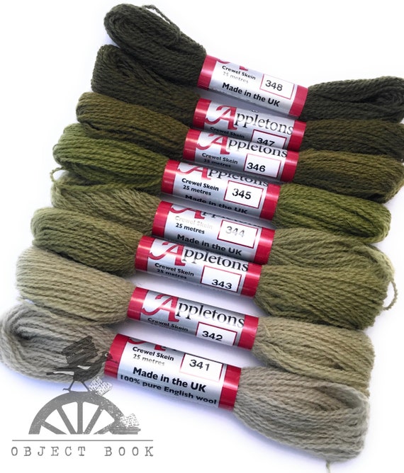 Appletons Wool Yarn - Mid Olive Green 341 - 348