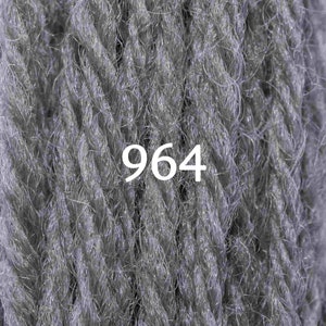 Iron Grey Set of Appletons Wool Skeins Range No. 960 961 968 Crewel 2ply or Tapestry 4ply yarn 964