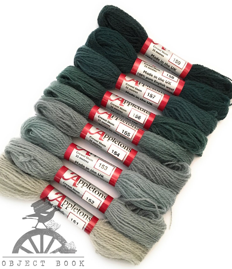 Mid Blue Appletons Wool Skeins No. 150 (151 - 159) Crewel 2ply or ...
