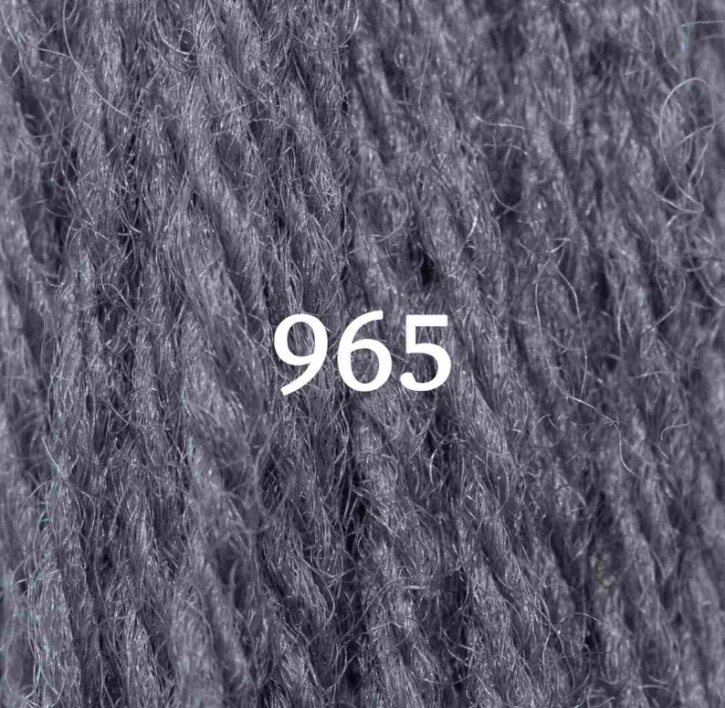 Iron Grey Set of Appletons Wool Skeins Range No. 960 961 968 Crewel 2ply or Tapestry 4ply yarn 965