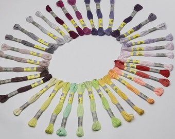1-35 Amo skeins of Egyptian Cotton Floss cross stitch thread  - alternative brand for the New DMC Colours