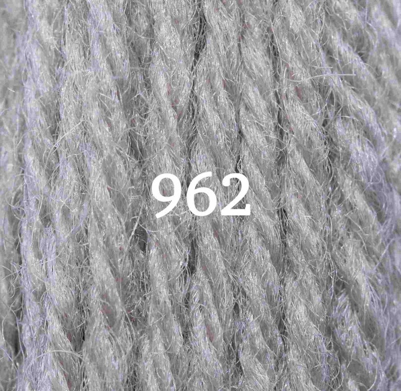 Iron Grey Set of Appletons Wool Skeins Range No. 960 961 968 Crewel 2ply or Tapestry 4ply yarn 962