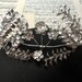 silver vintage bridal crown, victorian tiara, myrtle crown, globe de mariee, silver fascinator, art deco headpiece, game of thrones 