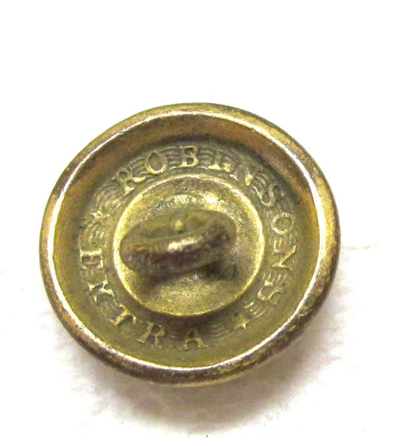 Marvelous Antique Gilt Brass Button ~ Golden Age Gilt Brass ~ Robinsons Extra Back Mark Button ~ Beautiful!