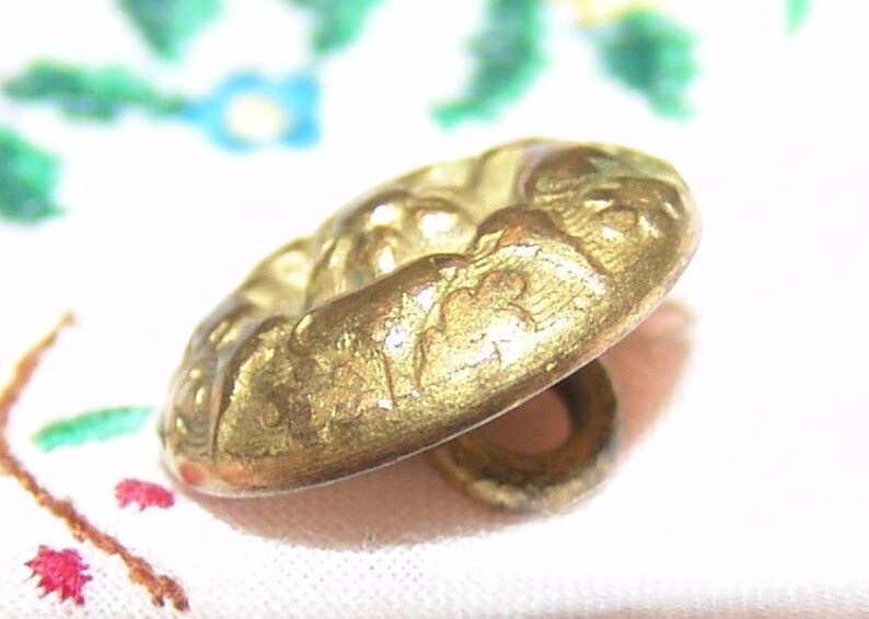 Marvelous Antique Gilt Brass Button ~ Golden Age Gilt Brass ~ Robinsons Extra Back Mark Button ~ Beautiful!
