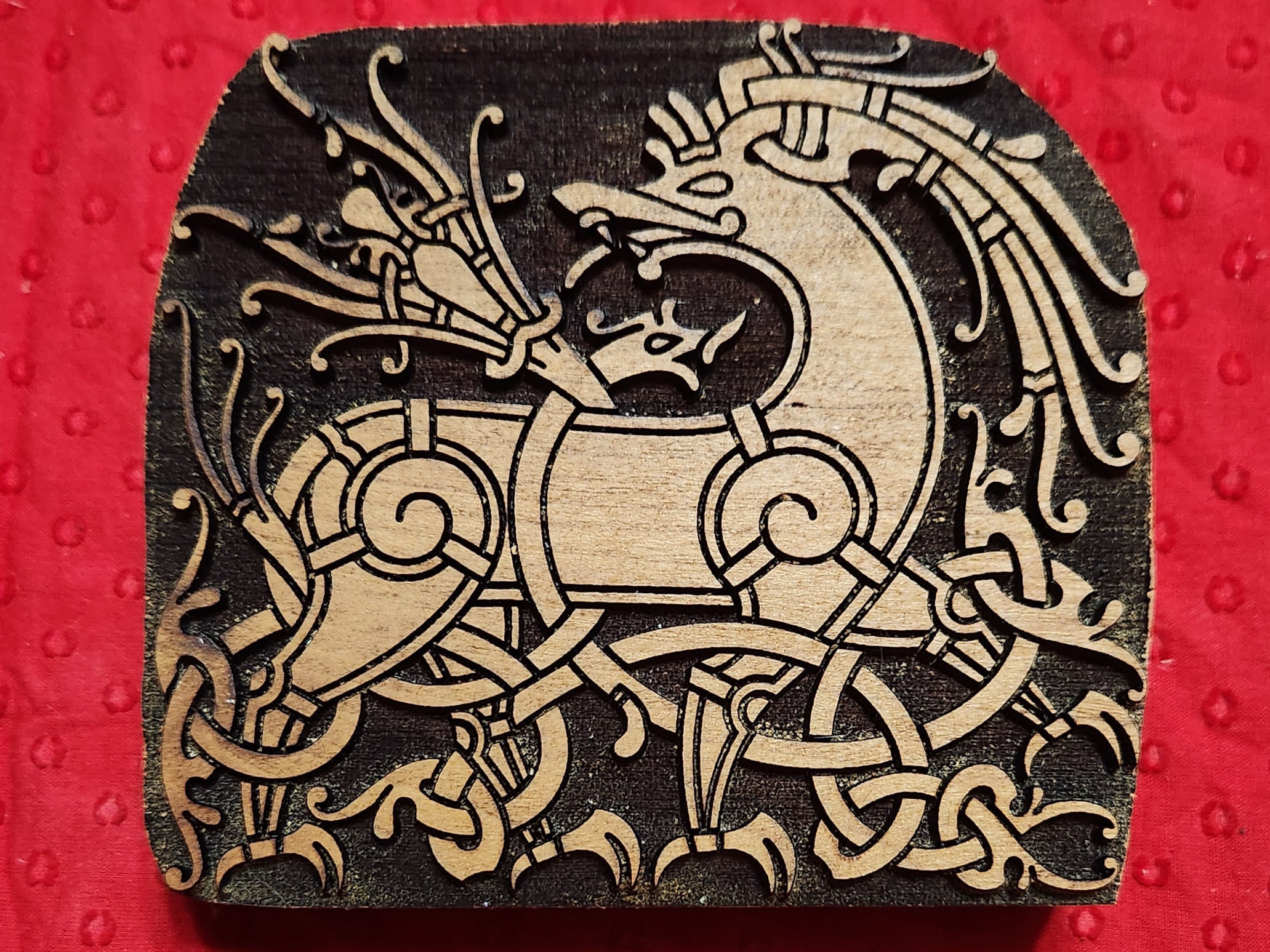 11th Century Scandinavian Ringerike Style Horse Woodcut for Wood Block ...