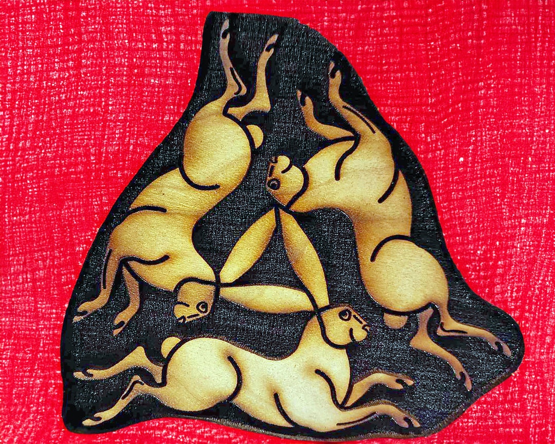 13th Century German Dreihasenfenster Three Rabbits or Bunnies Window ...