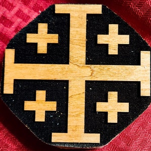 Jerusalem Cross Woodcut for Wood Block Printing or Leather Embossing SCA