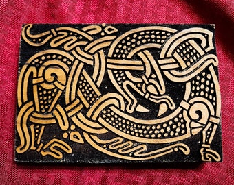 10th-11th Century Norse Detail from Cammin Casket for Wood Block Printing or Leather Embossing SCA