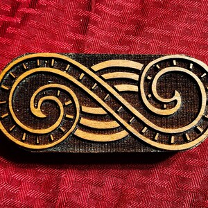 11th Century Polish Norse S Design Woodcut Stamp for Wood Block Printing or Leather Embossing SCA
