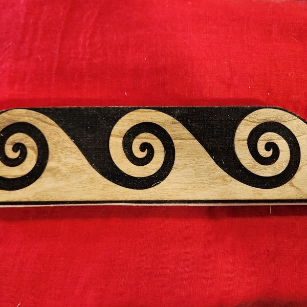 Greek Inspired Wave Trim  Bar Woodcut Stamp for Wood Block Printing or Leather Embossing SCA