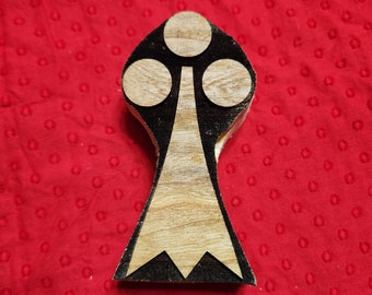 Ermine Round Head Woodcut Stamp for Wood Block Printing or Leather Embossing SCA