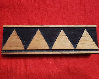 Triangular Banded Trim Bar Russian Woodcut Stamp for Wood Block Printing or Leather Embossing SCA