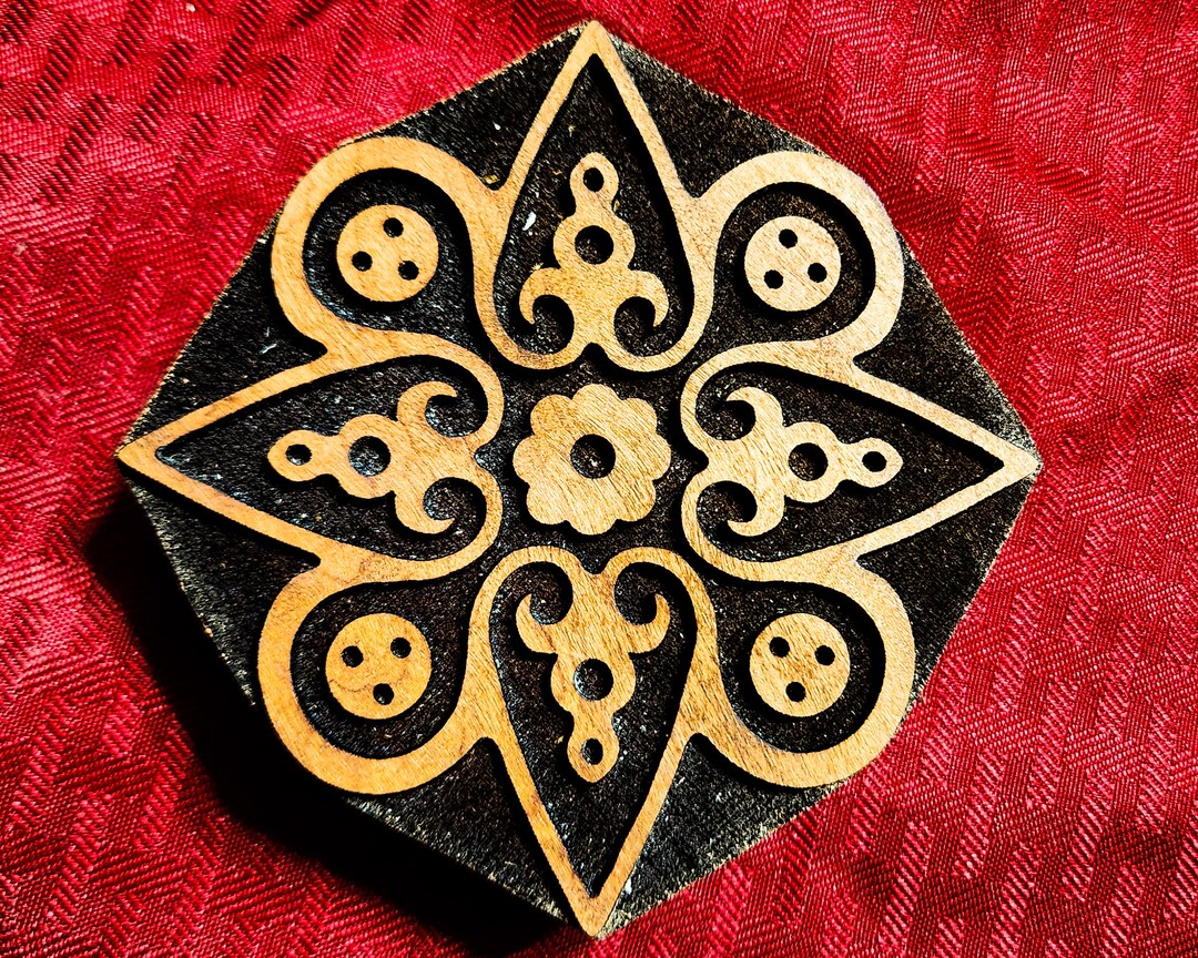 Rus Composite Star Flower Spacer Woodcut Stamp for Wood Block Printing ...