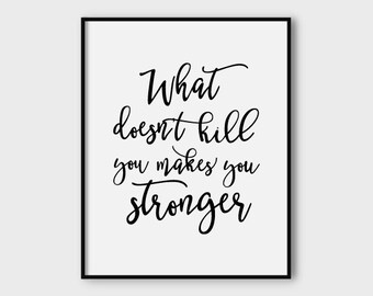 What Doesn/'t Kill You Disappoints Me,100/% Cotton Typography Art Quote Prints
