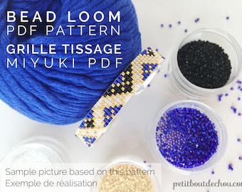 PDF Bead Loom Bracelet Pattern/Beading grid/loom bracelet/ Miyuki delica beads/miyuki pattern/crosses pattern/delica pattern