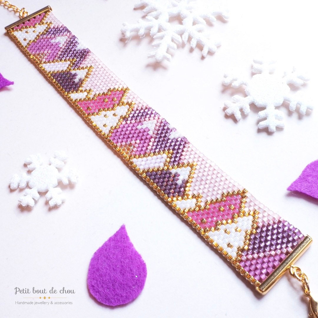 Bracelet Ajustable En Perles Miyuki Delica - Fait Main En France - Couleurs Assorties