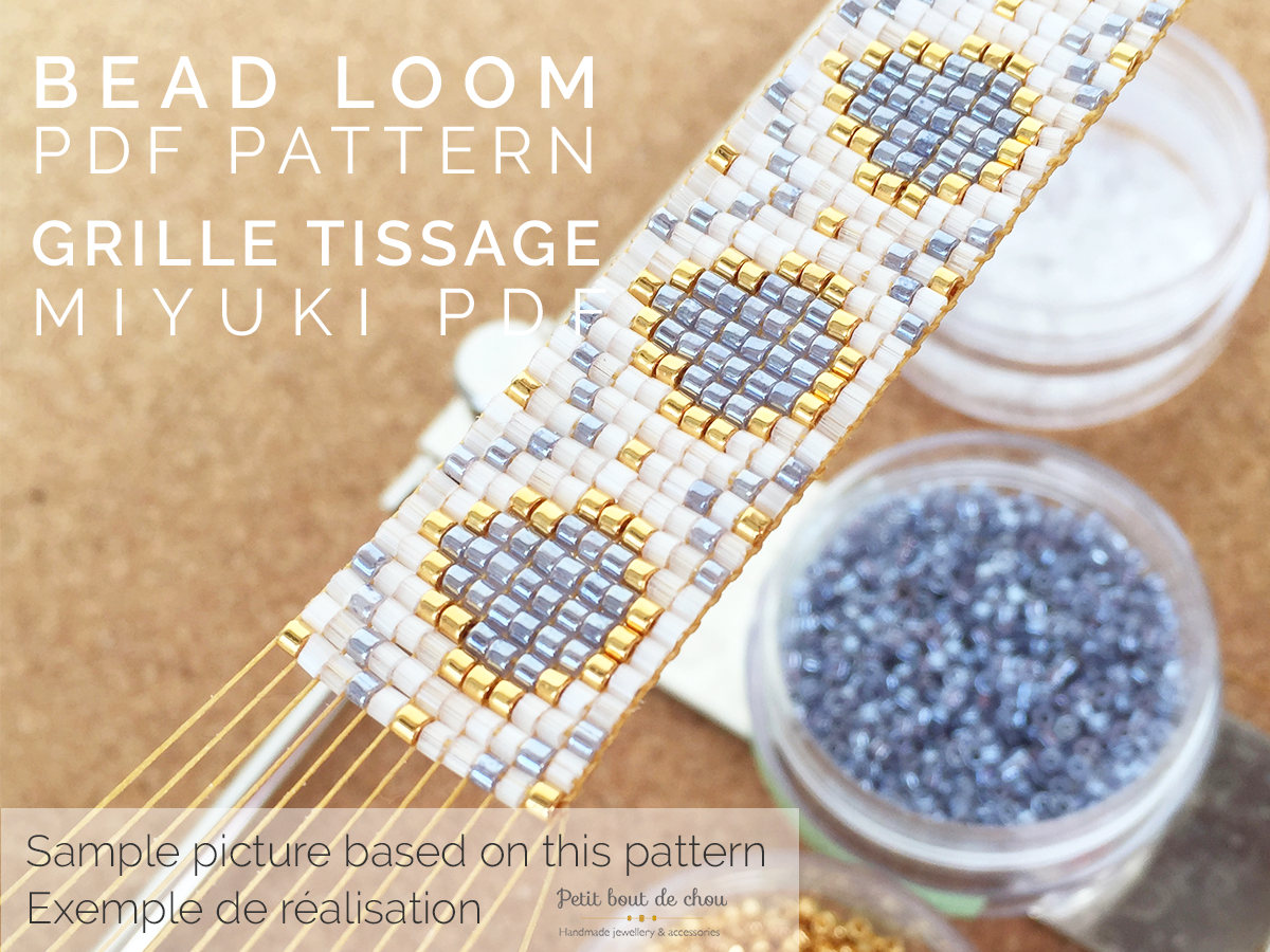 Grilles de tissage perles miyuki : 30 modèles pour métier à tisser