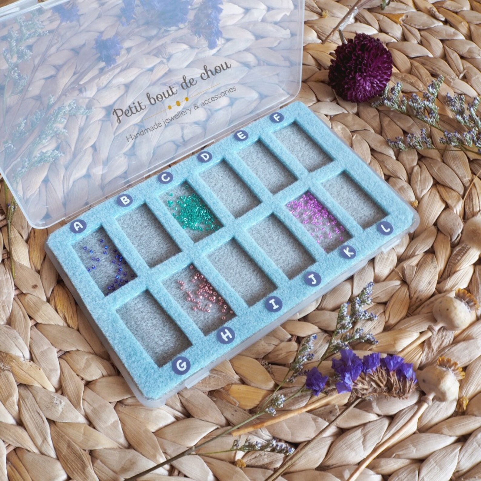 Travel beading case with mat/ nomade beading tray/ sorting Etsy