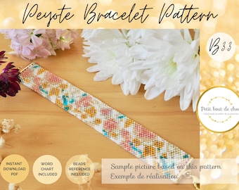 Peyote miyuki bracelet pattern/peyote pattern bracelet/odd count peyote pattern/bead bracelet pattern/instant download pdf/seed bead pattern