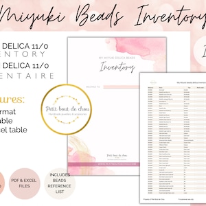 Miyuki Delica Beads-voorraadvellen/voorraadchecklijst/voorraad kralenbewerking/kraleninventaristracker/kralenlijst/kralencollectietracker