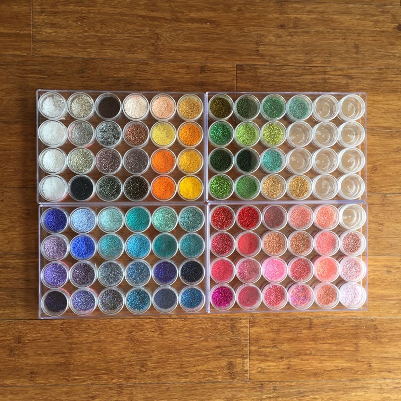 Pack of 3 Boxes of Beads Storage System for Miyuki Delicas/circular