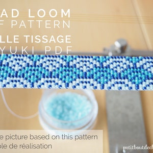 Miyuki Delica Bead Loom Bracelet Pattern: Japanese Waves (PDF Pattern)