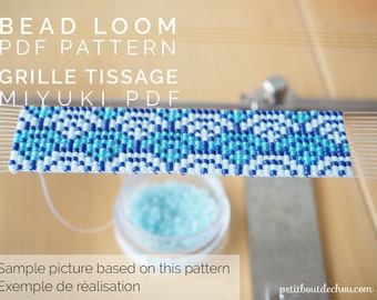 Miyuki Delica Bead Loom Bracelet Pattern: Japanese Waves (PDF Pattern)