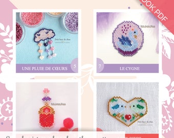 PDF Miyuki delica beading patterns mini ebook/Beading grid/Miyuki delica beads/romantic love patterns