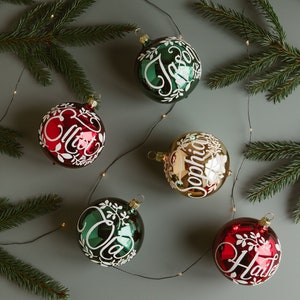Personalized Mercury Glass Christmas ornaments