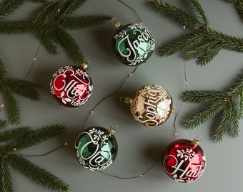 Personalized Mercury Glass Christmas ornaments