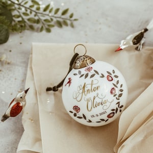 Newlywed Ornament, Our First Christmas Ornament, Newlywed Christmas Ornament, Mr and Mrs Ornament, First Christmas Married Ornament