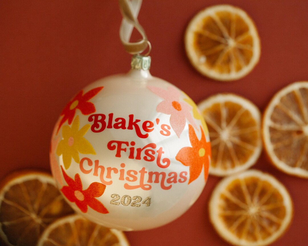 Orange Blossom Baby's First Christmas Ornament, First Christmas
