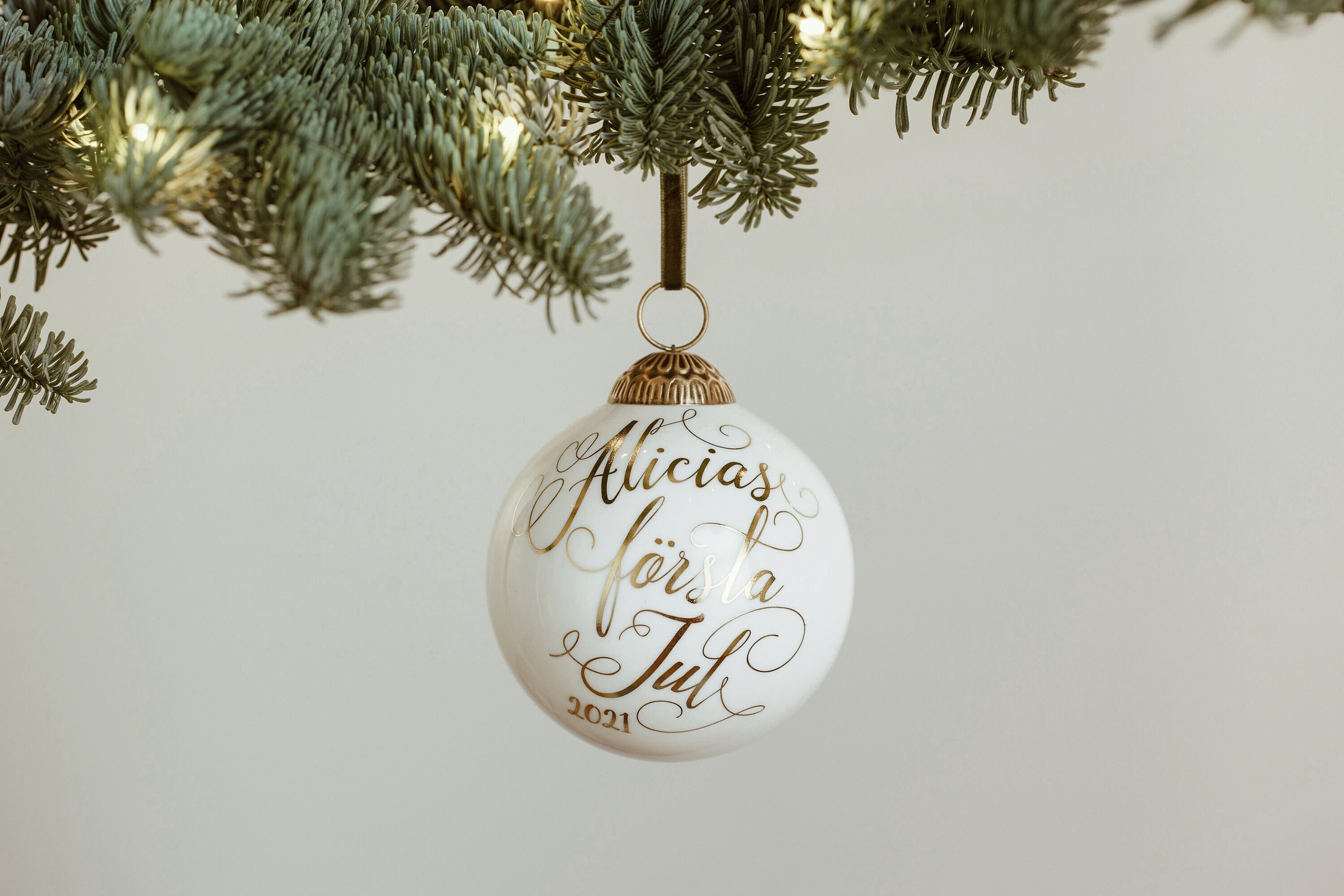 Bebis Första Jul Julkula Bebis Första Julklapp Första Etsy