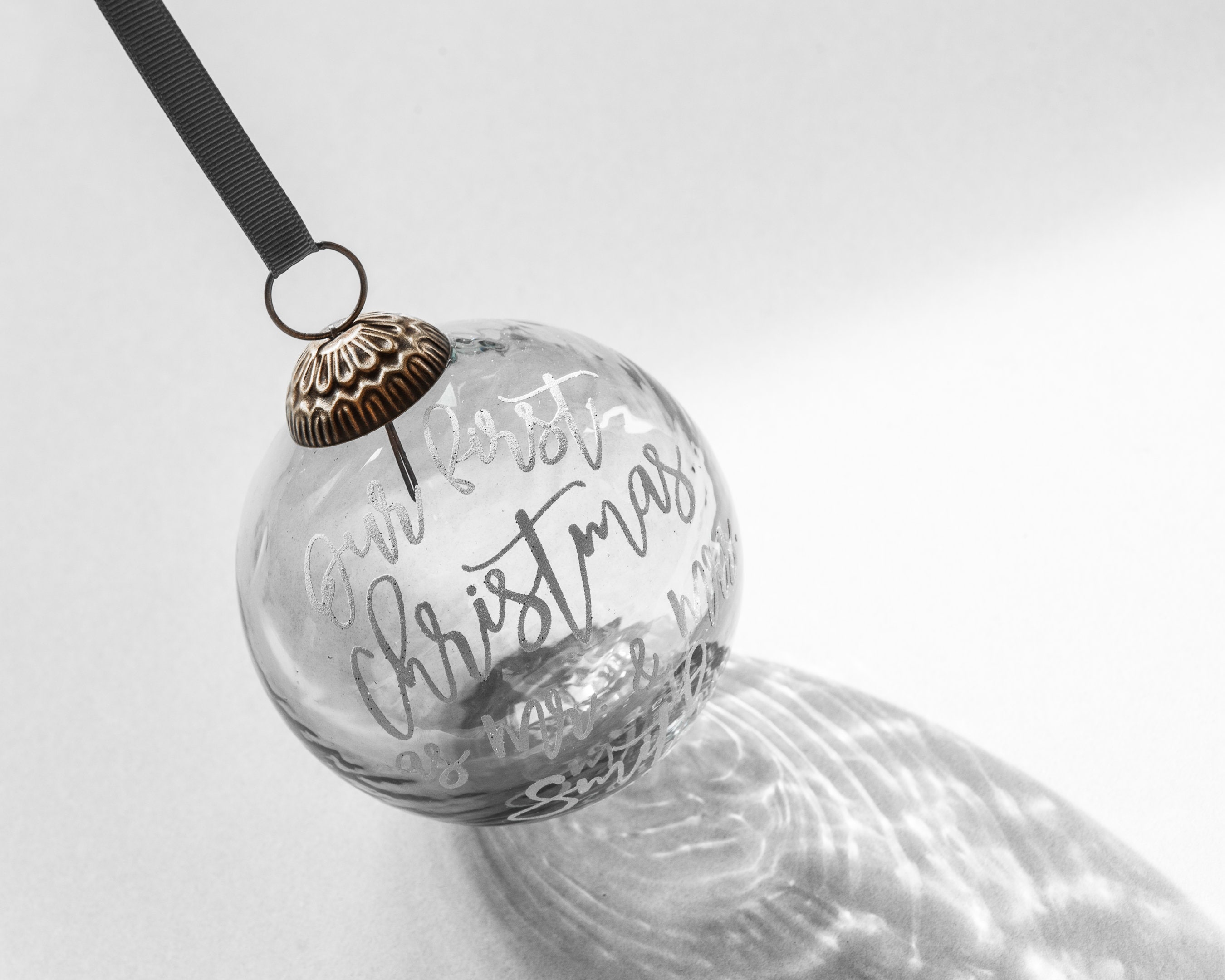 Newlywed Christmas Ornament Personalized Newlywed Gift Etsy