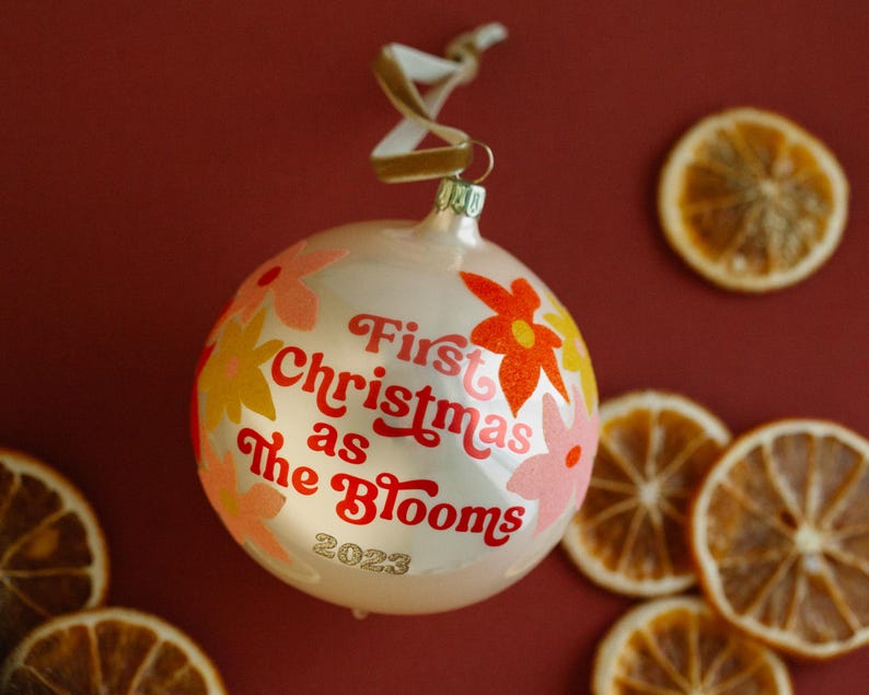 Orange Blossom Baby's First Christmas Ornament, First Christmas