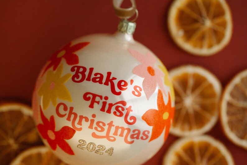 Orange Blossom Baby's First Christmas Ornament, First Christmas