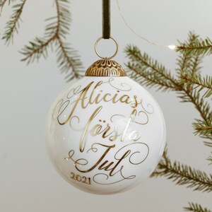 Bebis första Jul julkula, Bebis första julklapp, Första julklappen bebis, Julkula Min första jul, Nyfödd julklapp, Personlig julkula bebis image 2