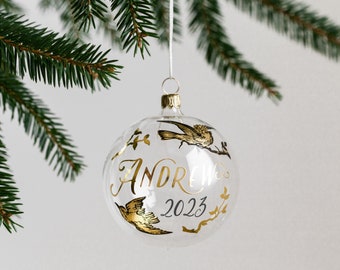 Vintage Inspired Personalized Glass Christmas ornaments, Personalized Christmas Ornaments, Vintage Christmas, Vintage Christmas Ornaments