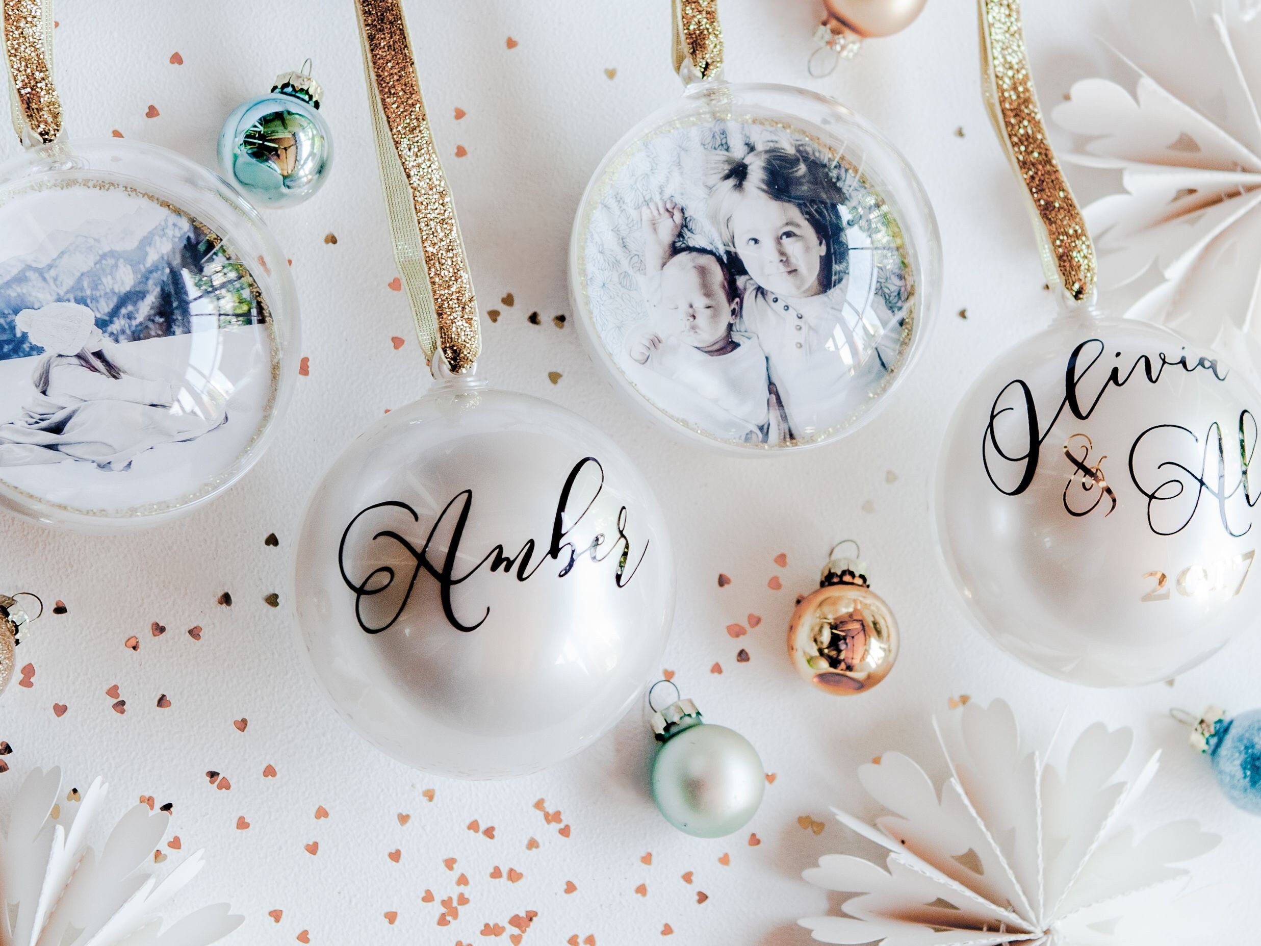 DIY Personalized Photo Christmas ornament DIY kit | Etsy