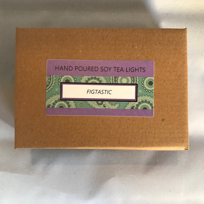 Soy Tea Lights Figtastic box of 12 Etsy UK