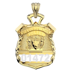 NYPD Shield Pendant - Police Officer - 10K Gold